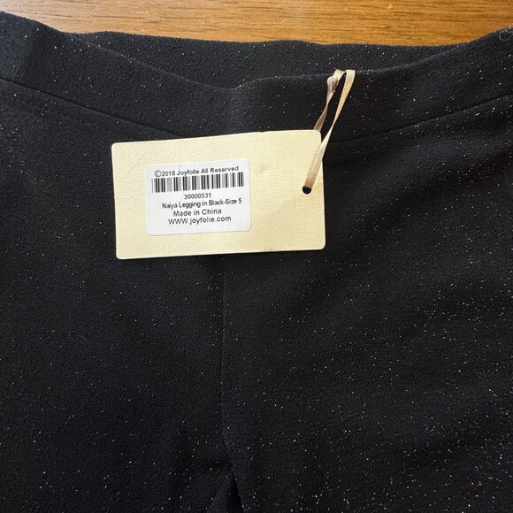 JOYFOLIE MIA JOY Black Glitter Leggings Girls 5 5T NEW Naiya Legging NWT Girl - Picture 8 of 8